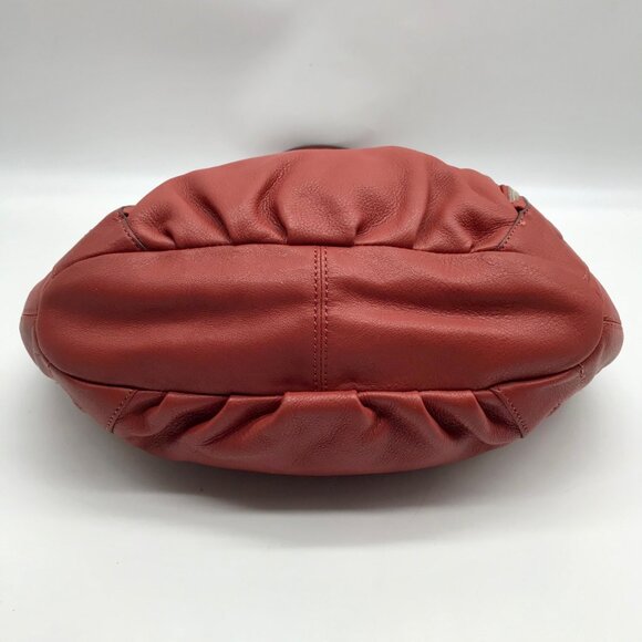 B. Makowsky Red Leather Shoulder Bag - Picture 5 of 10
